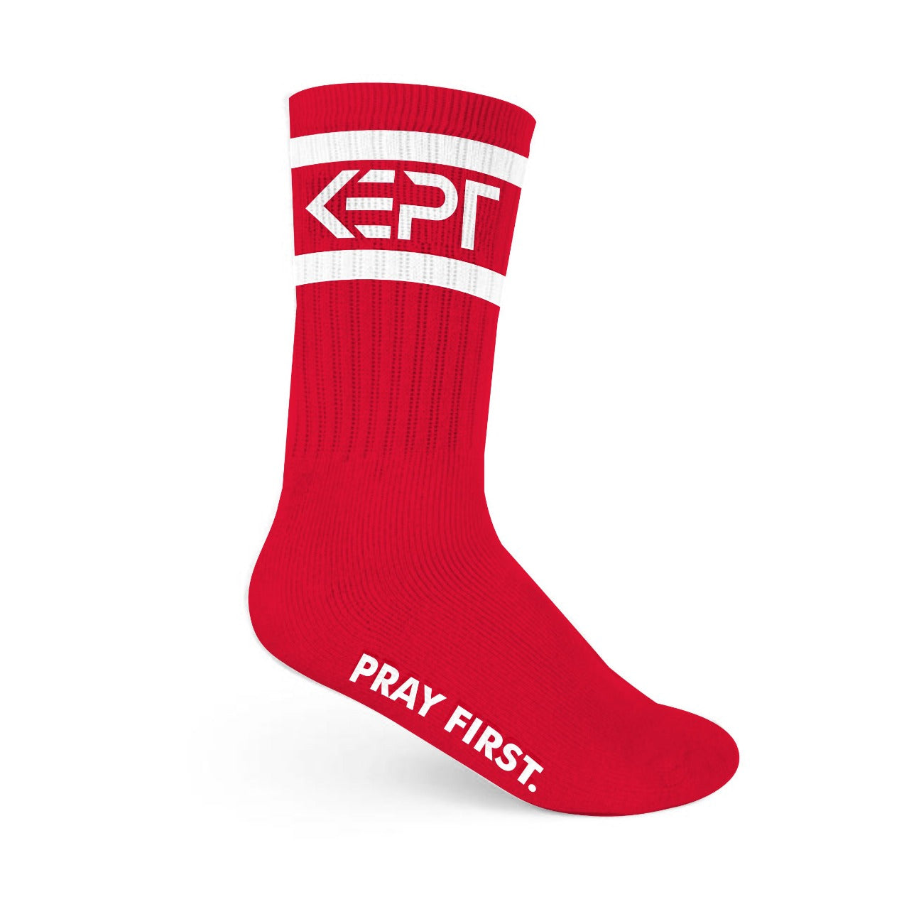 The KEPT everyday socks in red.