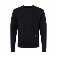 A black, long sleeve sweatshirt from KEPT. 